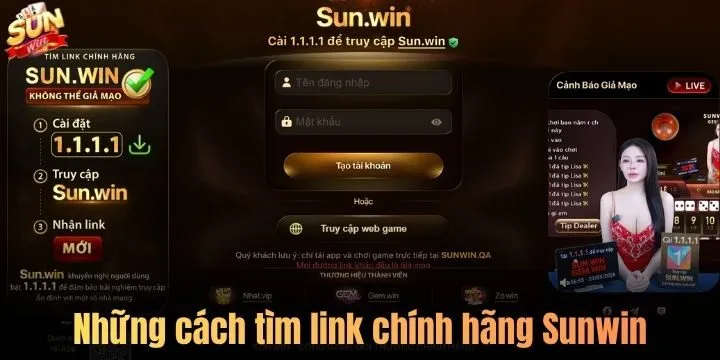 Cách tìm link chính hãng Sunwin nhanh nhất