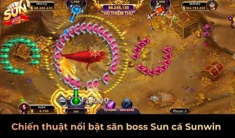 Chiến thuật nổi bật săn boss Sun cá Sunwin