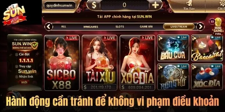 Hành động sai lầm cần tránh để không vi phạm điều khoản