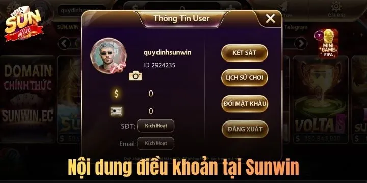 Điều khoản Sunwin đề cập những gì?
