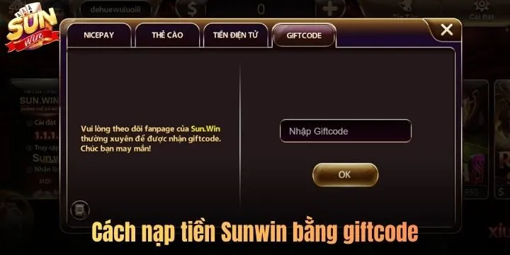 Cách nạp tiền Sunwin bằng tiền điện tử