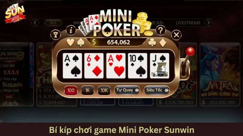 Kinh nghiệm chơi Mini poker Sunwin từ các tay chơi