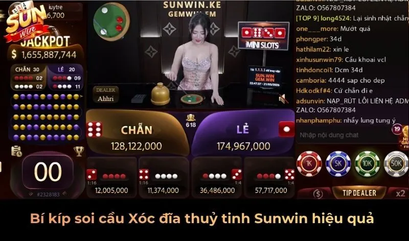 Bí kíp soi cầu Xóc đĩa thuỷ tinh Sunwin hiệu quả