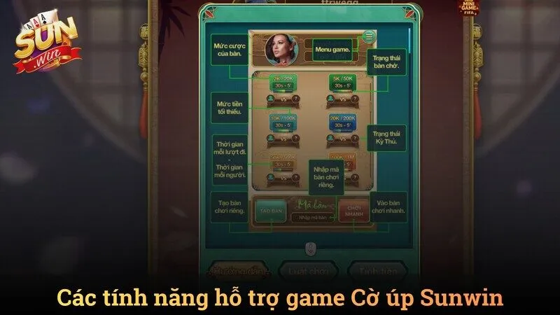Các tính năng bổ trợ độc quyền trên Cờ úp Sunwin