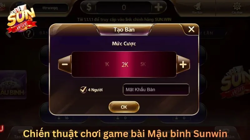 Chiến thuật xếp bài mậu binh Sunwin giúp bet thủ thống trị bàn cược 