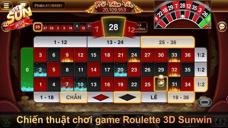 Chiến thuật đặt cược Roulette 3D Sunwin hiệu quả 