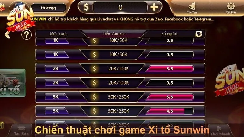 Hướng dẫn cách chơi Xì tố Sunwin qua hành động đặt cược