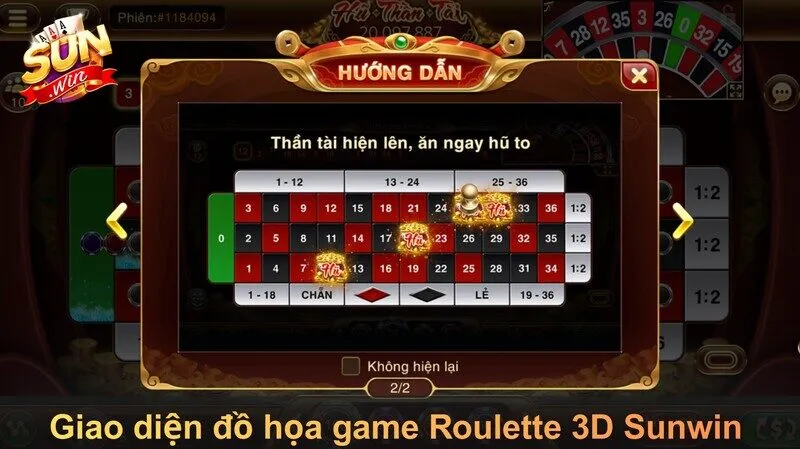 Giao diện và thiết kế đồ họa Roulette 3D Sunwin