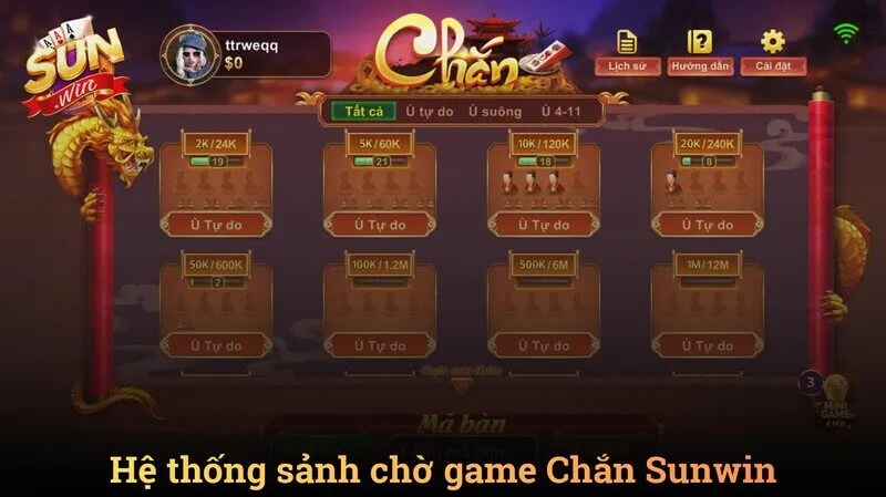 Hệ thống tính năng kết nối bàn chơi Chắn Sunwin