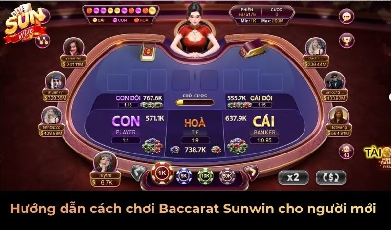 Cách chơi Baccarat Sunwin cho tân thủ