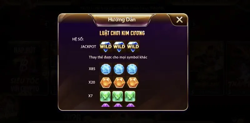 Các bước giúp tân thủ làm quen game Kim cương Sunwin
