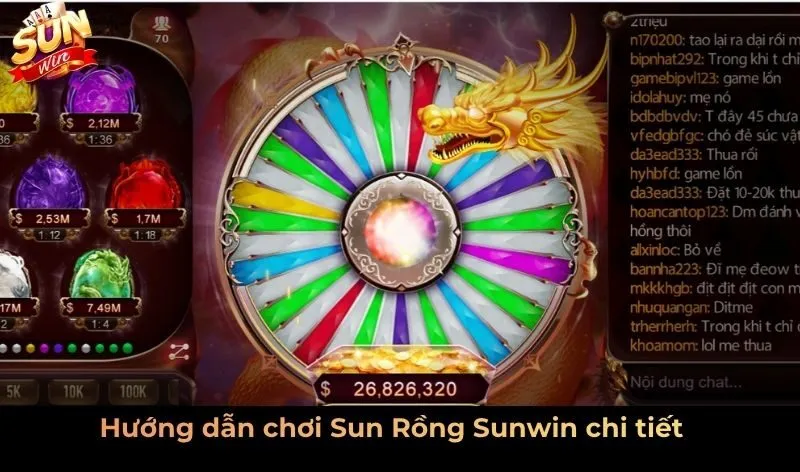 Hướng dẫn chơi Sun Rồng Sunwin chi tiết cho người mới