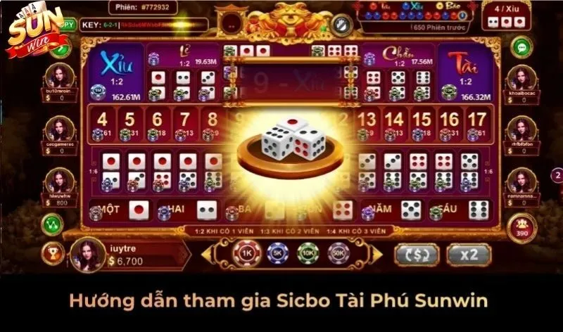Hướng dẫn tham gia Sicbo Tài Phú Sunwin