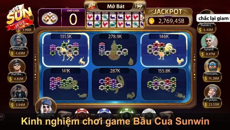 Kinh nghiệm và chiến thuật chơi Bầu cua Sunwin
