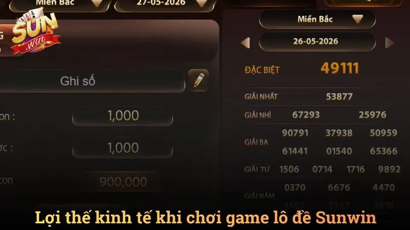 Lợi thế kinh tế tuyệt đối khi chơi lô đề Sunwin