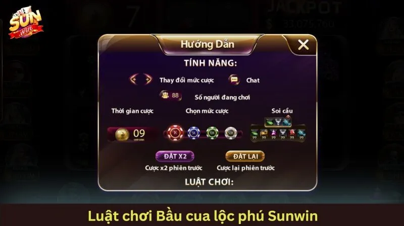 Quy luật và thuật ngữ trong bầu cua lộc phú Sunwin