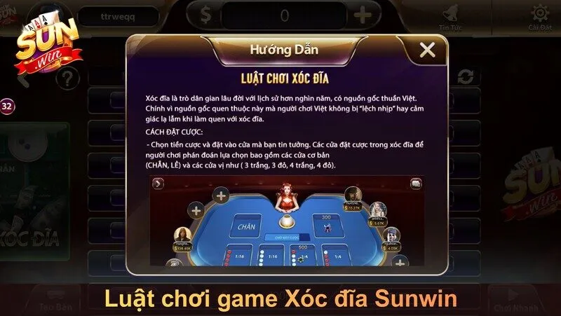 Luật chơi và quy định trong Xóc đĩa Sunwin