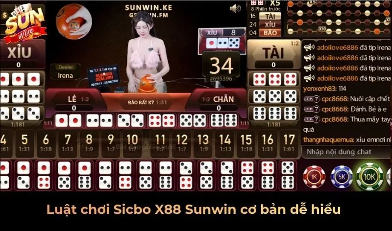 Luật chơi Sicbo X88 Sunwin cơ bản dễ hiểu
