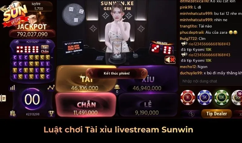Luật chơi game Tài xỉu livestream Sunwin