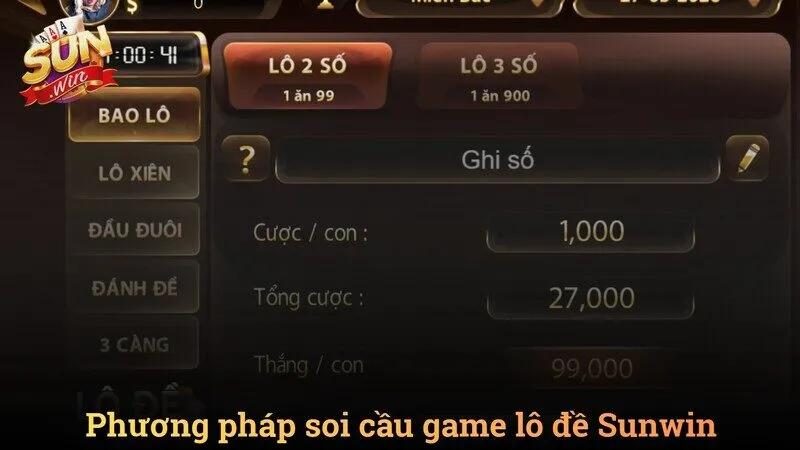 Phương pháp soi cầu lô đề Sunwin và quản lý vốn theo đài