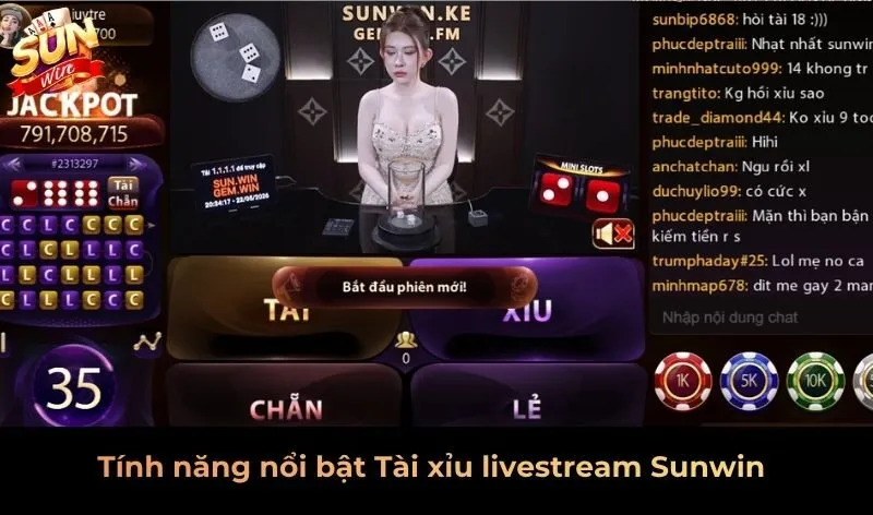 Những tính năng nổi bật Tài xỉu livestream Sunwin